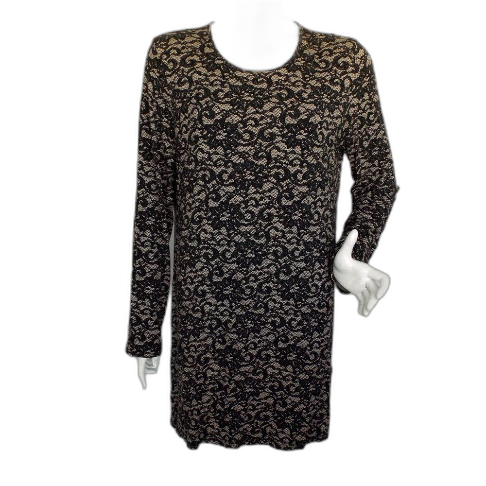 J.JILL Wearever Top, LT Tall, Lace Print, Long sleeves, Jersey, Rayon Spandex